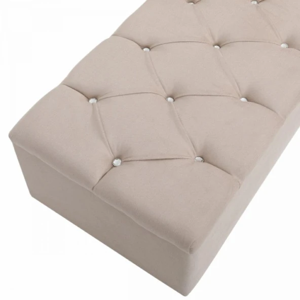 Zümre Sandıklı Puf Krem Yatak Odası Ayak Ucu Oturma Odası Antre - 4