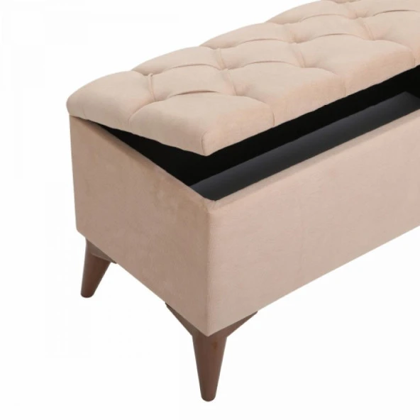 Zümre Sandıklı Puf Açık Kahve Yatak Odası Ayak Ucu Oturma Odası Antre - 3