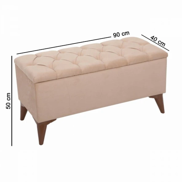 Zümre Sandıklı Puf Açık Kahve Yatak Odası Ayak Ucu Oturma Odası Antre - 5