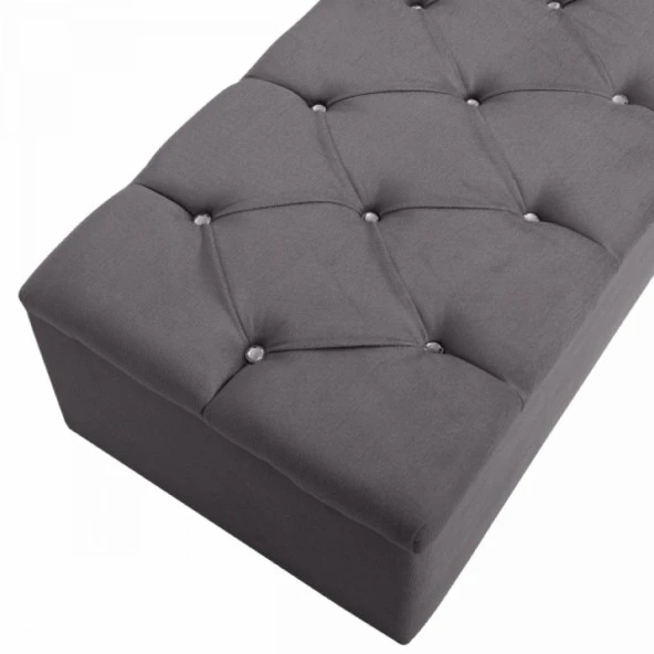 Zümre Sandıklı Puf Gri Yatak Odası Ayak Ucu Oturma Odası Antre - 4