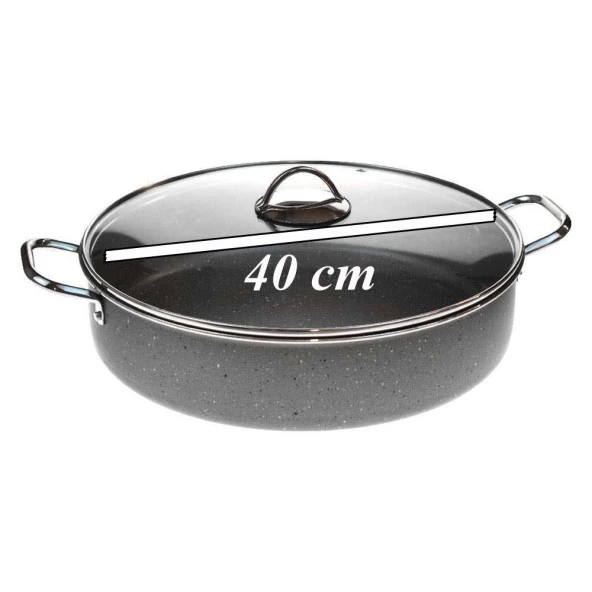Mehtap Granit Kısa Tencere 40 CM Karnıyarık Tencere Ekstra Derin - Resim 2