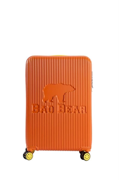 Bad Bear Logo Suitcase 23.01.80.001T Turuncu Büyük Boy Valiz 95LT