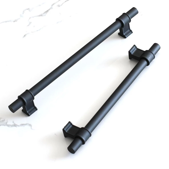 Hisar 192 mm Siyah Kulp Mobilya Çekmece Mutfak Dolap Kapak Dolabı Kulbu Kulpları Kulpu Metal 19.2 mm - Resim 3