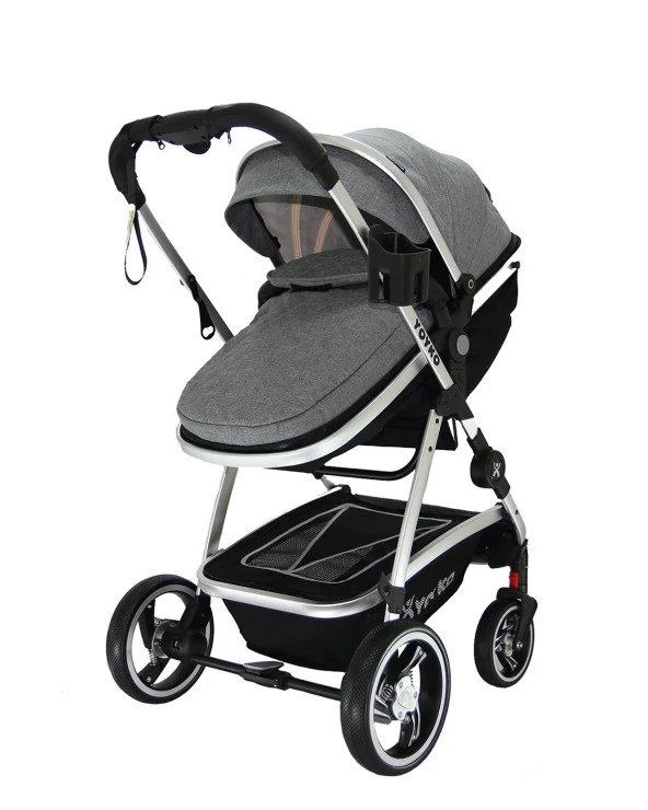Yoyko City Seyahat Sistem Bebek Arabası 3 in 1 Gri - Resim 3