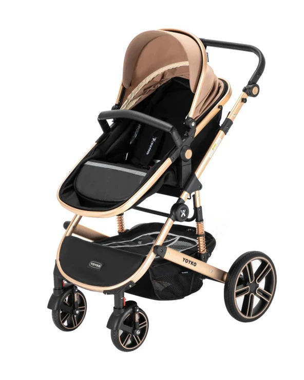 Yoyko Ultimate Travel Sistem Bebek Arabası 3 in 1 Rose - Resim 2