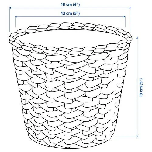 IKEA Fridfull Hasır Rattan Saksı Su Sümbülü 12 cm - Resim 4