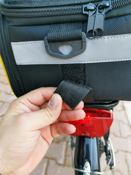 Perlotus 35 LT Arka Bagaj Heybeli Reflektörlü Askılı Büyük Bisiklet Çantası - 5