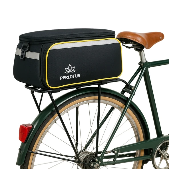 Perlotus 35 LT Arka Bagaj Heybeli Reflektörlü Askılı Büyük Bisiklet Çantası
