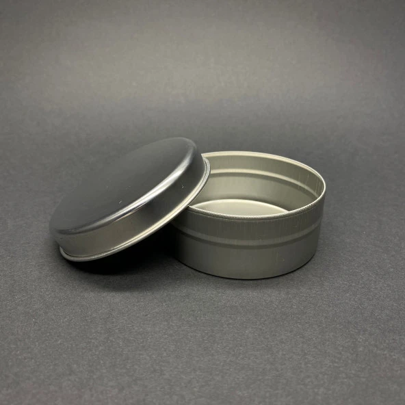 100 cc Metal Kutu  - Gümüş Teneke Kutu- Metal Mum Kutusu 7,3mmx3,1mm  x 5 Adet ürün görseli