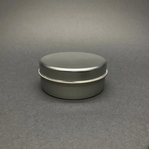 100 cc Metal Kutu  - Gümüş Teneke Kutu- Metal Mum Kutusu 7,3mmx3,1mm  x 5 Adet - Resim 3