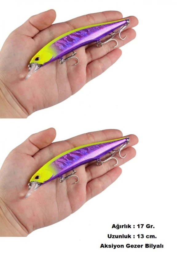 Rapala Lures Yapay Yem Turna Levrek Lüfer Ailesi Suni Yem 2 Adet 17Gr.13 cm. - Resim 3