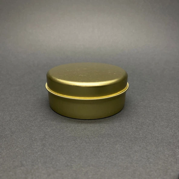 100 cc Metal Kutu  - Gold Teneke Kutu- Metal Mum Kutusu 7,3mmx3,1mm  x 5 Adet - Resim 3