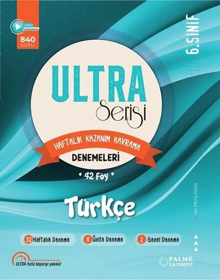 Palme Yayıncılık 6. Sınıf Ultra Serisi Türkçe Denemeleri 42 Föy