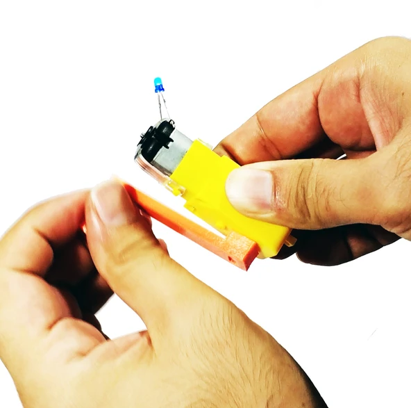 Hareket Enerjisi ile Elektrik Elde Etme Proje Seti, Kinetik Enerji Üretim Modeli Moturlu, Led Seti - 2