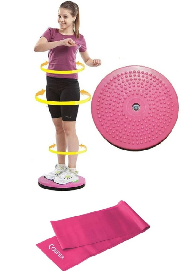 2'li Set Dönen Evde Form Tutma Aleti Twister Disc Pilates Bandı