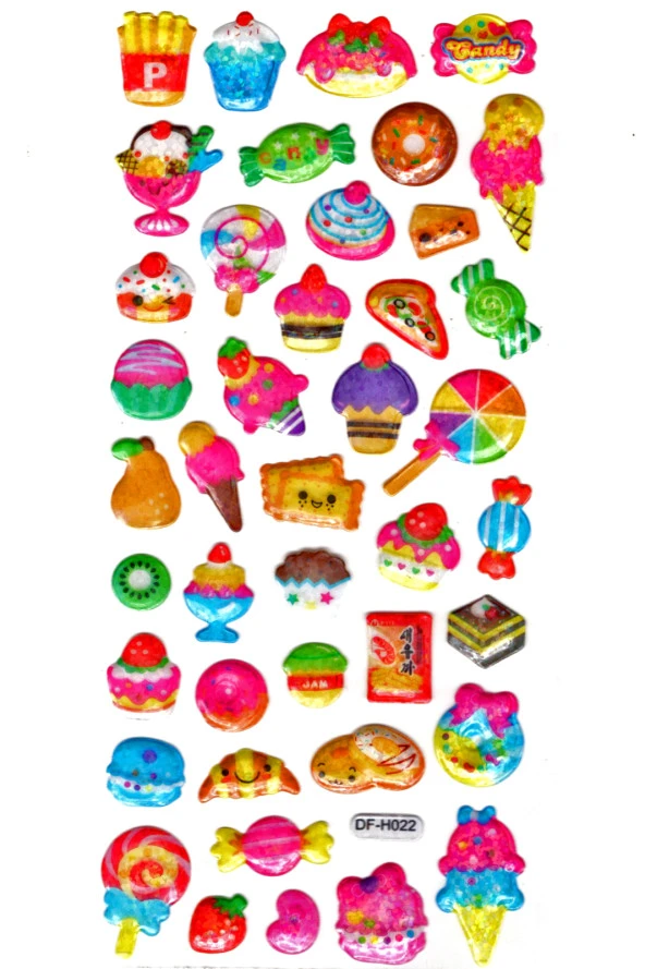 Işıltılı Sticker Kabartmalı Stiker Defter Planlayıcı Etiket (Dfh022)-18x9cm - Pasta Şeker