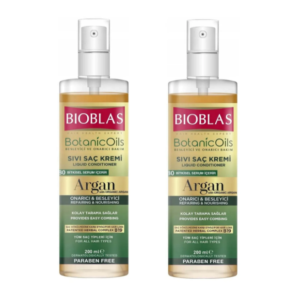 Bioblas Botanics Oils Argan Sıvı Saç Bakım Kremi 400ml (200+200)