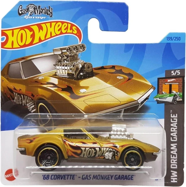 Hot Wheels 68 Corvette Gas Monkey Garage 5/5 139/250 Model Araba ürün görseli