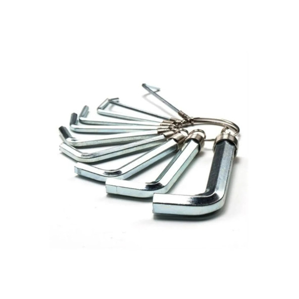 REAL ÖZS 10 Parça Çelik Alyan Seti Kısa Düz Köşe Alyan Anahtar Takımı