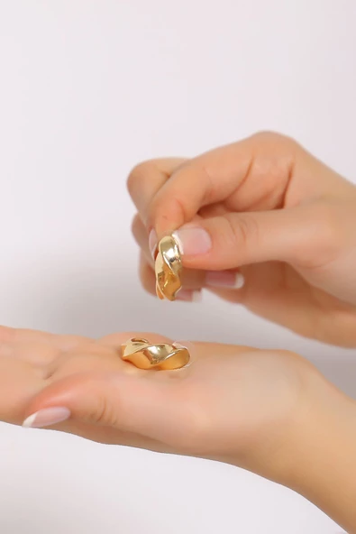 Çelik Küpe Gold1 - 18346.1815. - 2