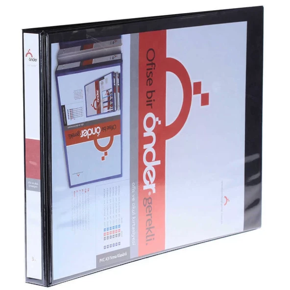 Önder Firma Kls A4 Sırt 3 cm 4D Mekanizma Siyah - 2