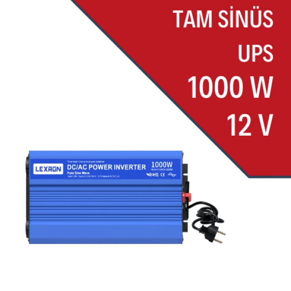 1000W-12V TAM SİNÜS İNVERTER (UPS)