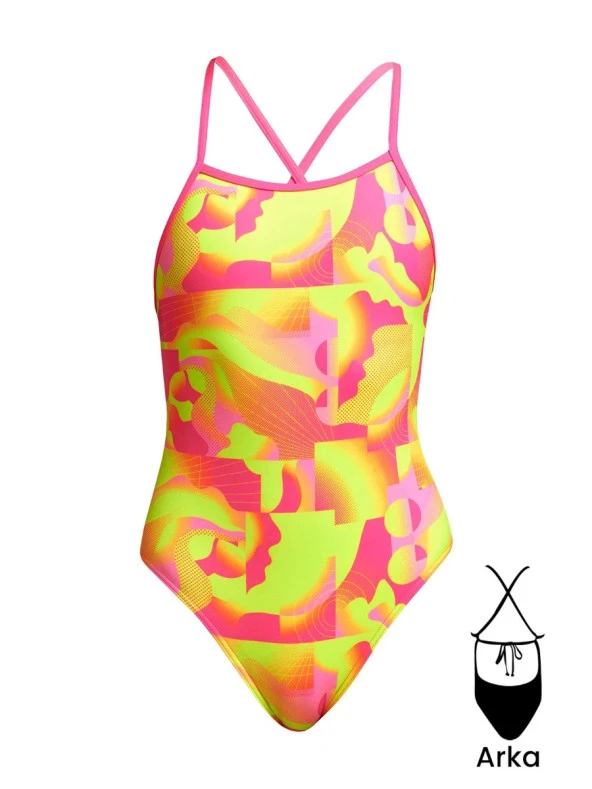 Funkita Pinged Pink Kız Çocuk Mayosu