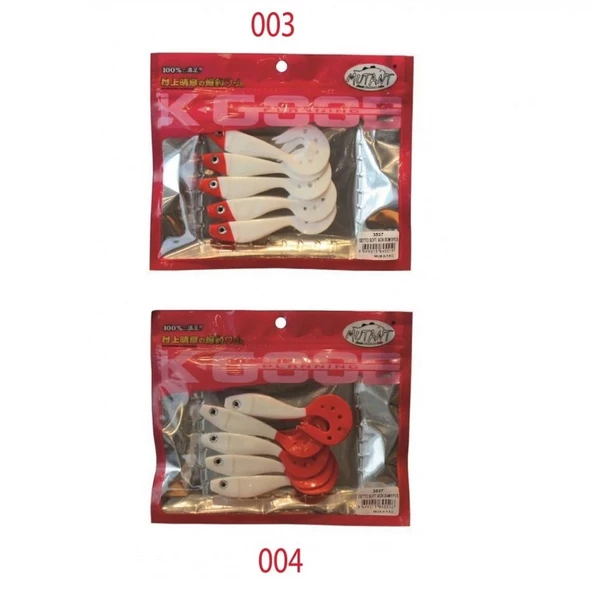 Mutant 3537 Getto Soft Balık 9cm 6.5gr Silikon Yem (5'li Paket) İğnesiz