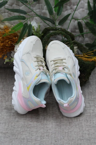 Lumberjack Emılıa Bej Hafif Rahat Orijinal Ürün Kadın Spor Ayakkabı - Resim 6