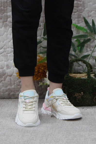 Lumberjack Emılıa Bej Hafif Rahat Orijinal Ürün Kadın Spor Ayakkabı - Resim 2