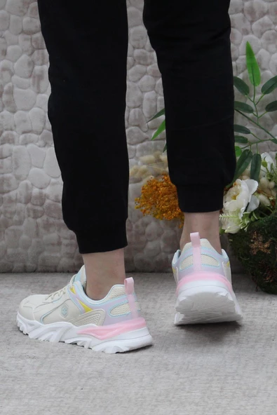 Lumberjack Emılıa Bej Hafif Rahat Orijinal Ürün Kadın Spor Ayakkabı - Resim 4