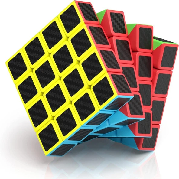 4 SET PROFESSIONAL QY SPEED CUBE CORBON FİBER CUBE VIP 4LÜ SET 2X2 3X3 4X4 5X5 ZEKA KÜPÜ RUBİKS CUBE - Resim 4