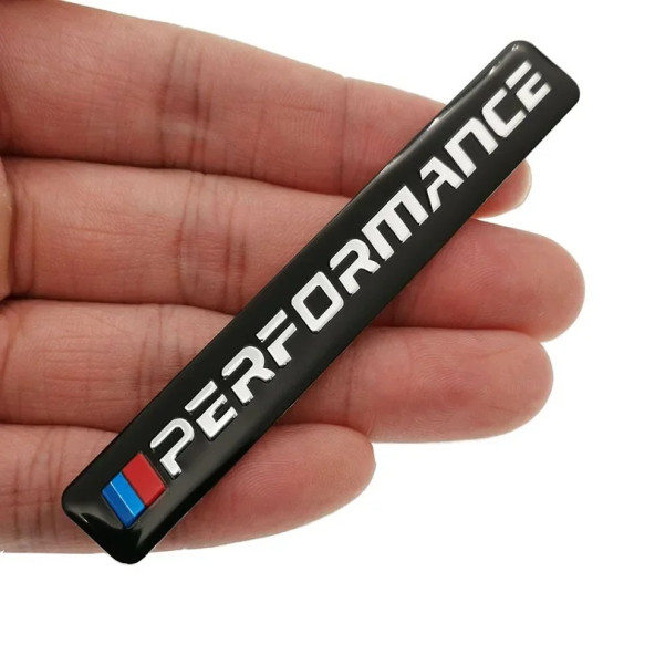 BMW PERFORMANCE LOGOLU 2 ADET ALÜMİNYUM STICKER - Resim 2