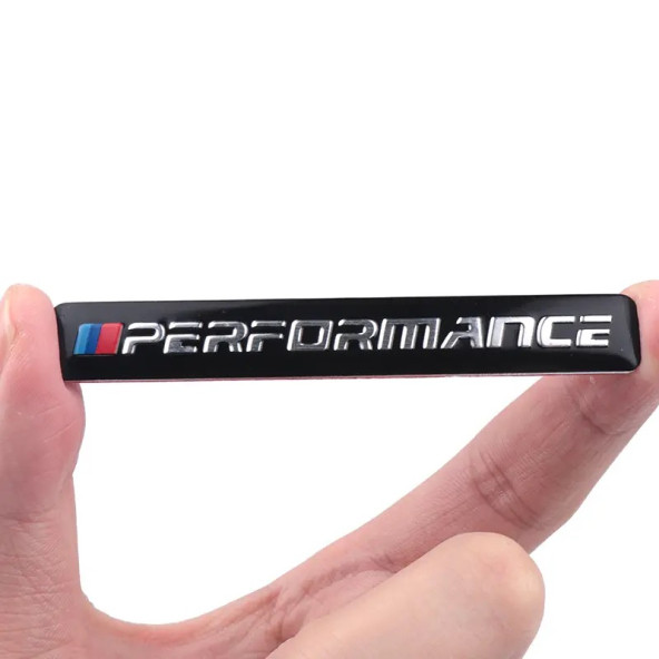BMW PERFORMANCE LOGOLU 2 ADET ALÜMİNYUM STICKER - Resim 3