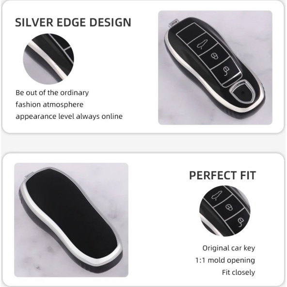 PORSCHE CAYENNE 911 MACAN PANAMERA CAYMAN BOXSTER TPU ANAHTAR KILIF - Resim 6
