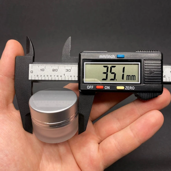5 cc Buzlu Cam Krem Kavanoz  - Gümüş Kapaklı İç Contalı - 5ml Buzlu Cam Krem Kavanoz  x 10 Adet - 2