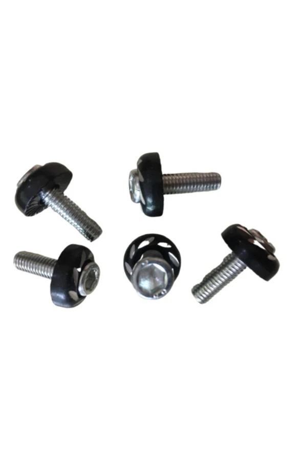 Motosiklet Renkli Kaporta Ve Siperlik Vidası 6 Mm 5 Ad - 5