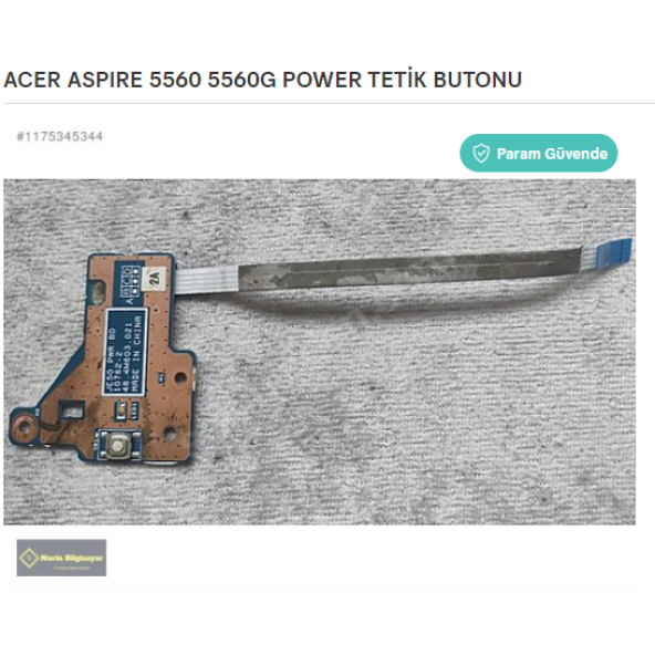 ACER ASPIRE 5560 5560G POWER TETİK BUTONU