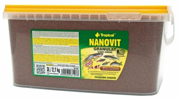Tropical Nanovit Granulat 100gr (Açık) Kilitli  Poşette Gönderilir  Skt:04/2027
