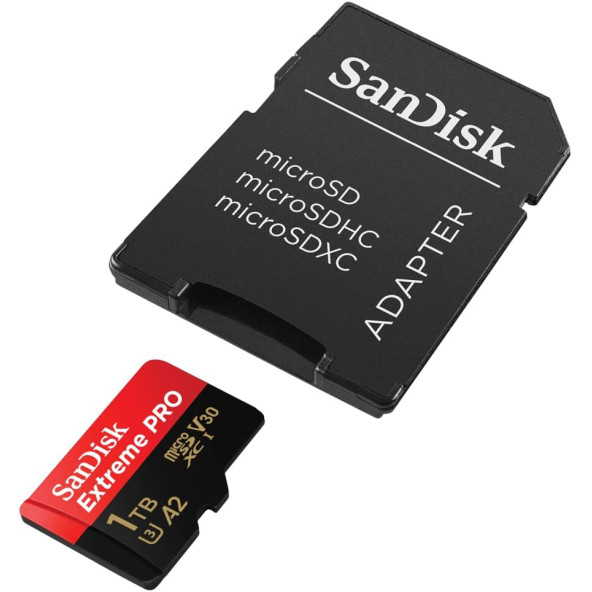 SanDisk Extreme Pro 1TB 200/140MB/s microSDXC UHS-I A2 V30 Adaptörlü Hafıza Kartı SDSQXCD-1T00-GN6MA - 4