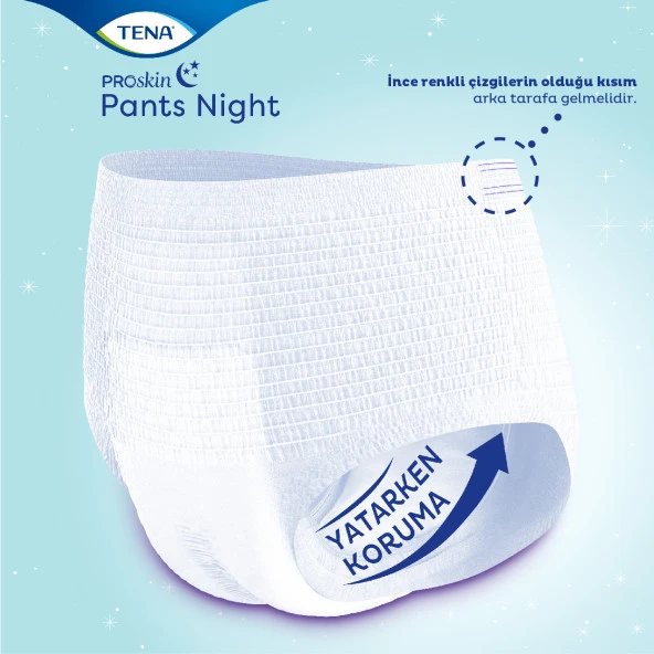 Tena ProSkin Pants Night Medium Orta Beden Gece için Süper Emici Külot 30 lu paket - 4