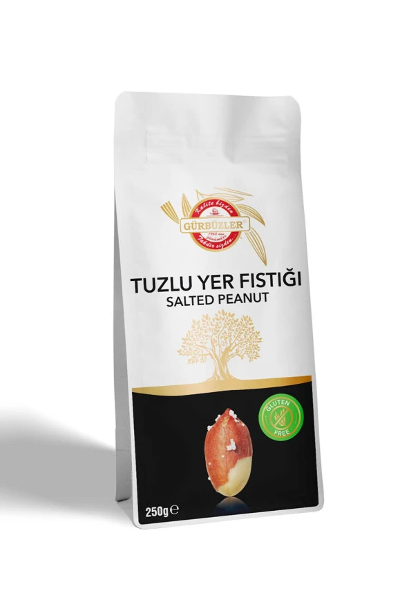 Gürbüzler Glutensiz Yer Fıstığı Kavrulmuş Tuzlu 250 Gram