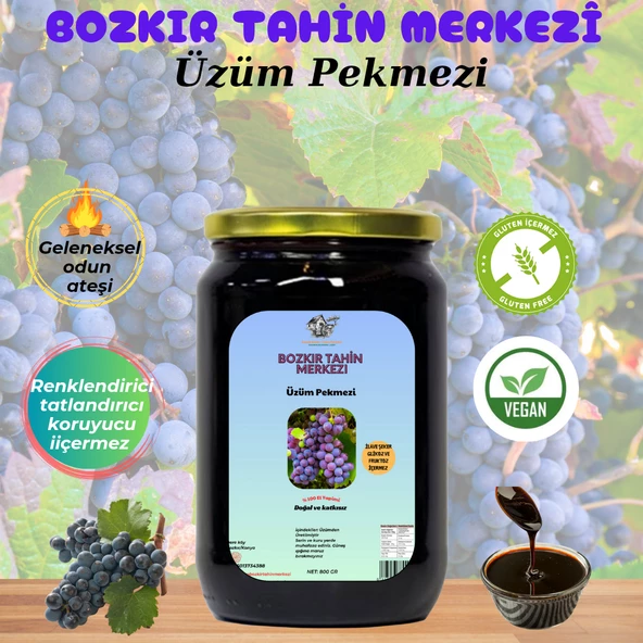 Bozkır Tahin Merkezi Üzüm Pekmezi 800 gr (Doğal&katkısız)