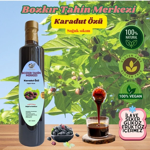 Bozkır Tahin Merkezi Doğal Karadut Özü 700 gr (Soguk Sıkım & Şekersiz) - Resim 3