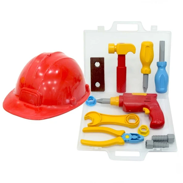 Minik Usta Çantalı Baretli Tamir Seti - 2