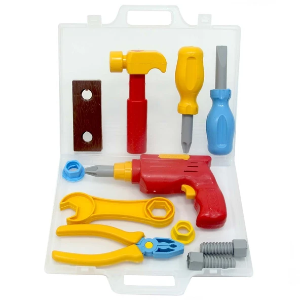 Minik Usta Çantalı Baretli Tamir Seti - 4