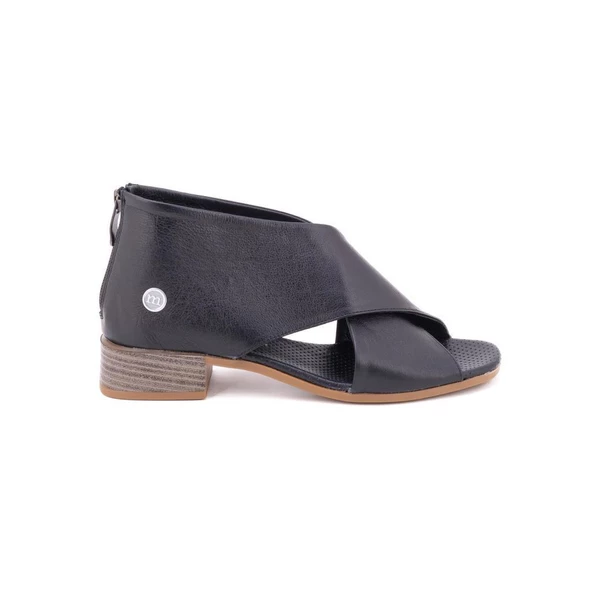 MAMMAMİA D24YS-1435 KISA TOPUK BİLEK BOY DERİ KADIN SANDALET - 5