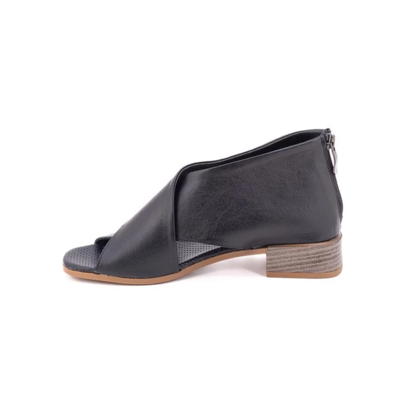 MAMMAMİA D24YS-1435 KISA TOPUK BİLEK BOY DERİ KADIN SANDALET - 6