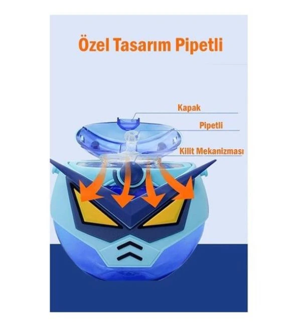 Cocosmile Pipetli Tritan Çocuk Matarası 630Ml Beyaz - 4