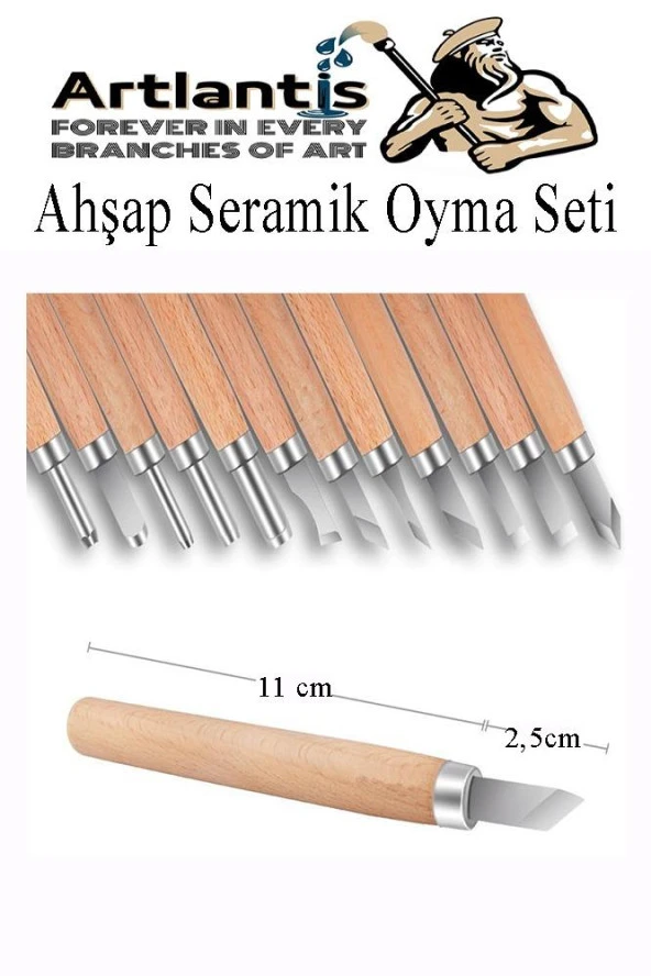 Ahşap Seramik Oyma Seti 6 lı Kretuar 1 Paket İskarpela Seti Paslanmaz Çelik Bıçaklı Ağaç Oyma Heykel Hobi Kretuar Gravür - 3